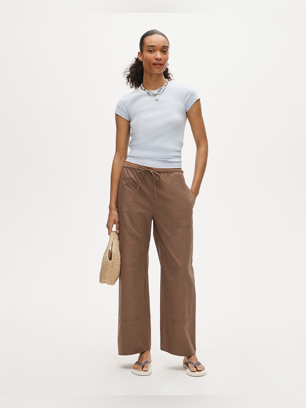 J.Crew Luna pant in cotton poplin in worn teak - Picture 1 of 10